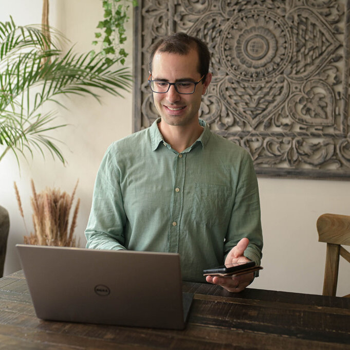 Lorenz Sparrenberg bei der Arbeit